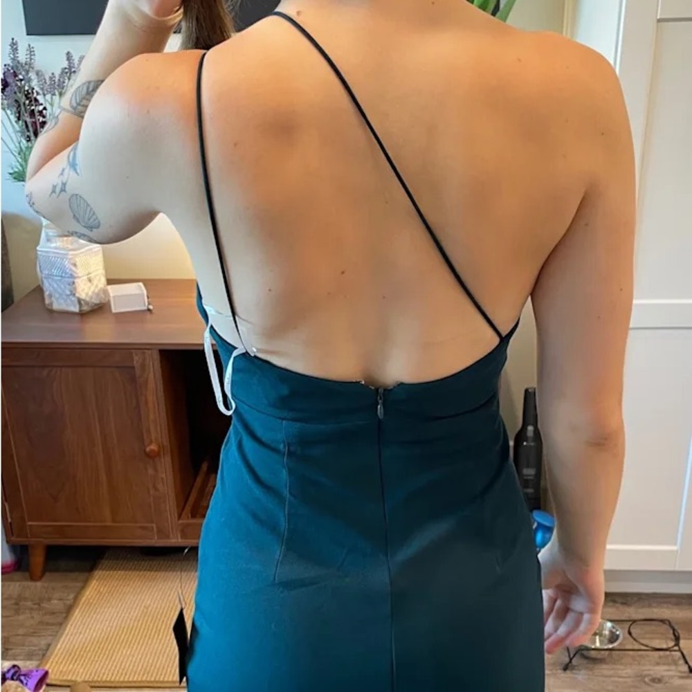 Lulu's Teal Backless Dress